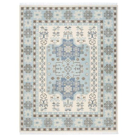 Handcrafted Cozy Cotton and Wool Handknotted Rug for Relaxing Spaces